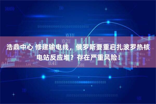 浩鼎中心 修建输电线，俄罗斯要重启扎波罗热核电站反应堆？存在严重风险！